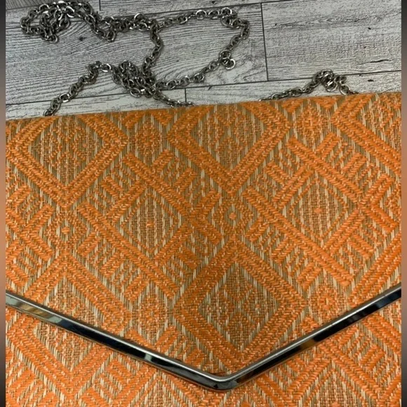 KELLY AND KATIE Tweed Clutch Handbag Chain Strap Snap Closure - Picture 3 of 11